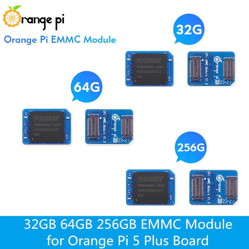 Orange Pi 5 Plus 16Gb - Orange pi 32GB 64GB 256GB emmcモジュール、Orangeパイ5